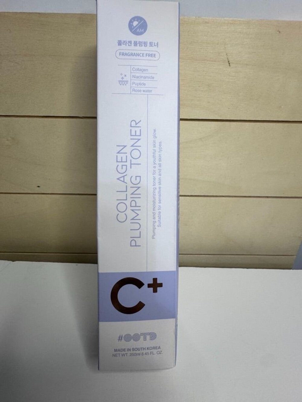 OOTD Collagen Plumping Toner AM 250Ml Fragrance-Free Hydrating Skin Care With Ni